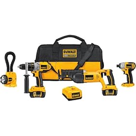 DEWALT DCK475L  18-Volt 4-Tool Cordless Combo Kit with NANO Technology