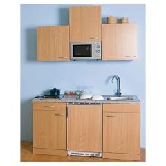 Minik�che K�chenblock Singlek�che Buche 150 cm K�hlschrank Kochfeld Mikrowelle