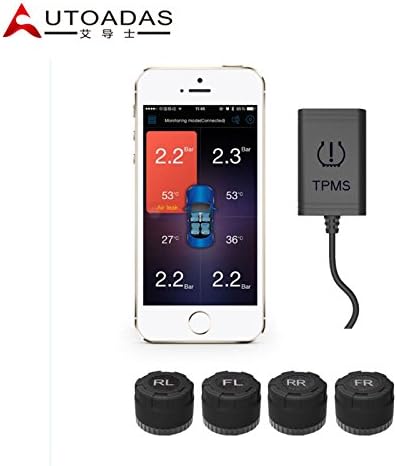 Tire Pressure Monitoring System For Android IOS Phone 4 external sensors PSI BAR Car TPMS Tire pressure diagnostic-tool