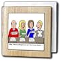 Rich Diesslins Funny Religious Light Cartoons - Church Search Committee Evaluating Ministers - Tile Napkin Holders