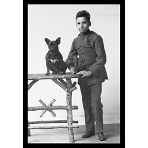 Boy with French Bulldog 20x30 poster