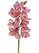 Pack of 6 Artificial Rubrum Pink Cymbidium Orchid Silk Flower Sprays 28.5