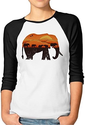 Bseball Jersey Fashion Vintage T Shirts African Elephant Woman's Half Sleeve Teeshirts