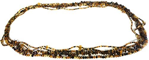 Handmade glass bead necklace for women, Beaded jewerly collection of Women necklaces, ideal for mothers gift, grandmother gift or aunt gifts, string necklaces, multi strand necklace made in Guatemala CT-CHO (Chocolate)