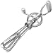 HIC Harold Imports Egg Beater Deluxe Chrome