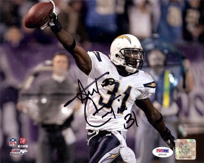 Antonio Cromartie Autographed/Hand Signed SD Chargers 8x10 Photo #3 PSA/DNA