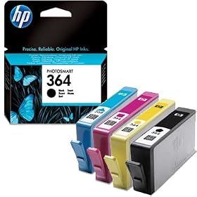 4 HP364 Original Printer Ink Cartridges - For use with HP Deskjet D5400 D5445 D5460 Photosmart 5510 e-All-in-One 6510 e All in One 7510 B109 B109A B109N B110 B110A B110C B110D B110E B110F B209 B209A B209N B8500 B8550 B8553 B8558 C309 C309A C309G C5300 C5324 C5370 C5373 C5380 C5383 C5388 C5390 C5393 C6300 C6324 C6350 C6380 C6383 C7380 CN245B D5463 D5468 D7560 Plus B B209B B209C C C309B C309C CN216B Premium AIO B209a B209b C309a C309g FAX PRO Wireless B109a B109n - Cyan / Magenta / Yellow / Bl