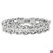 Men's Stainless Steel Railroad with Cross Insets Bracelet, 8.5