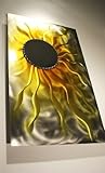 Abstract Metal Wall Mirror Art , Sun Sculpture, Design by Wilmos Kovacs