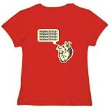 TShirt Womens Red  Underwater Rugby Heart  Sports XXXLarge