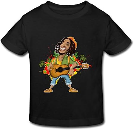 HAYTBABY Kid's Toddler Hip Hop Music Guitar T-shirts Age 2-6 Black 3 Toddler