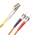 Optronics - 3m Fibre Optic LC to ST 62.5/125 Multimode (OM1) Cable, 2mm with a Low Smoke Zero Halogen Jacket - Orange