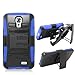 Phone Case for Lg Access LTE Blue Edge Cover Kickstand Combo Holster Belt Clip L31g F70