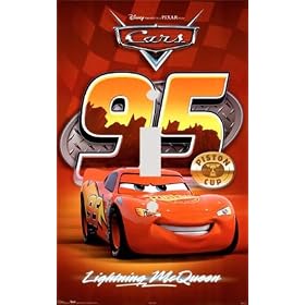Cars Lightning Steve McQueen Mini Poster Decorative Switchplate Cover