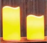 IMAGE OF Gerson 33549 3 x 6 inch Soft Resin Wavy Edge LED Candle with Timer- Case of 12