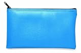 MMF Industries Leatherette Zipper Wallet, 11 x 6 Inches, Mariner Blue (2340416W38)