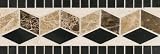 Arizona Tile ST-108 Sterling 4-by-12-Inch Natural Stone Listelle, 3-D Black-Tan  -  4-Pack