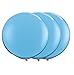 PMU Premium Latex Balloons - Jumbo Size Balloons for Birthdays, Wedding Parties, Baby Shower, Indoor & Outdoor Party Events & Decoration Supplies - Made in USA, 36 Inch Azure Blue, Pkg/3