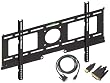 Pyle Strong Fixed Wall Mount & Cable Package for Home/Office/Schools/Public -- PSW701F Fixed Wall Mount for 23" to 50" Displays with Built-In Level (Black) + PHDMDVI6 6FT HDMI Male to DVI Male Cable.