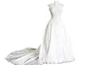 White Eden Bridal Satin Sleeveless Bridal Gown Wedding Dress, Size 4-6, BC19