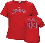 Los Angeles Angels Women's -Any Player- Red Name and Number Tee
