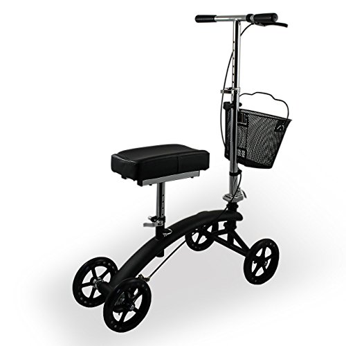 BodyMed Folding Knee Walker With Dual Braking System and Basket