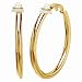 Gold Clip On Hoop Earrings - Extra Large Emitations