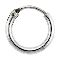 Sterling Silver Teeny Endless Hoop Earrings, 5/16 in. Diameter
