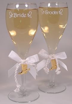 Gold Boot Toasting Glasses