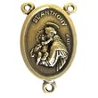 St. Anthony of Padua and St. Francis - Bronze center (2.2x1.6 cm-0.86x0.6")