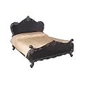 CHIC MOULIN NOIR CHATEAU BLACK KINGSIZE CARVED BED 805
