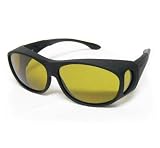 Cocoons Live Eyewear Sunglasses Slim Line (Medium) Black Frame with Polarized Yellow Lenses... by 