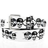 Hip Hop Wholesale - SKULL SNAP ON BELT WITH BUCKLE FIT ANY KIND OF BUCKLE