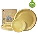 Disposable Wooden Plates Party Plates | Eco-Friendly, Compostable, Biodegradable Party Plate SetÂ | Heavy-Duty Round Dinner Plates for Wedding, Catering, Camping & Parties ( 25 each of 6