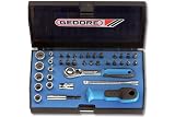 Gedore D 20 KAU-20 Steckschl&uuml;ssel-Satz 1/4 Zoll 37-teilig UD-IN-IS-PH-PZ-TX