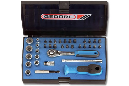 Gedore D 20 KAU-20 Steckschl&uuml;ssel-Satz 1/4 Zoll 37-teilig UD-IN-IS-PH-PZ-TX