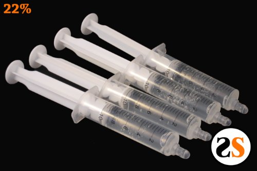 4 10ml Teeth Bleaching Whitening 22% Gel Syringes
