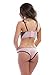 Hers by Herman Womens Pink Bralette Bra with Matching Bikini Set Curvaceous Lingerie Set