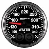Auto Meter Competition Series Gauges Gauge, Competition, Water Temperature, 100-340 Degrees F, 2 1/ 16 in., Analog, Electrical, Each