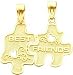 14K Gold Best Friends Puzzle Pieces Breakable Charm