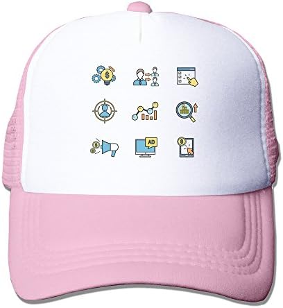 ERTYP Business Concept Icon Designs Mesh Fitted Cap Pink