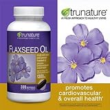 TruNature Organic Flaxseed Oil 1,300 mg - Omega 3, 6 & 9 - 300 Softgels