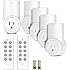 Etekcity Wireless Remote Control Electrical Outlet Switch for Household Appliances, White (Learning Code, 5Rx-2Tx)