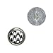 Graphics and More Preppy Houndstooth White Black Metal Craft Sewing Novelty Buttons - Set of 4