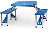 Folding Table And Seats, 26.25Hx53W, ROYAL BLUE