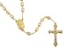 Pack of 4 Gold Capped Lourdes Holy Water Beaded Rosaries 22