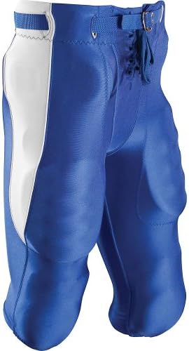 Football America Adult Contrast Wedge Slotted Football Pant, Royal/White, XL 