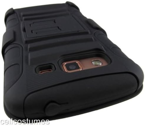 Black Heavy Duty Rugged Armor Case Cover w/ Holster for Samsung Galaxy Grand 2