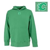 Calgary Flames Hooded Sweatshirt - NCAA Antigua Mens Signature Hoodie Green Medium
