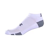 Under Armour Resistor Lo Cut Socks, White, Youth Large